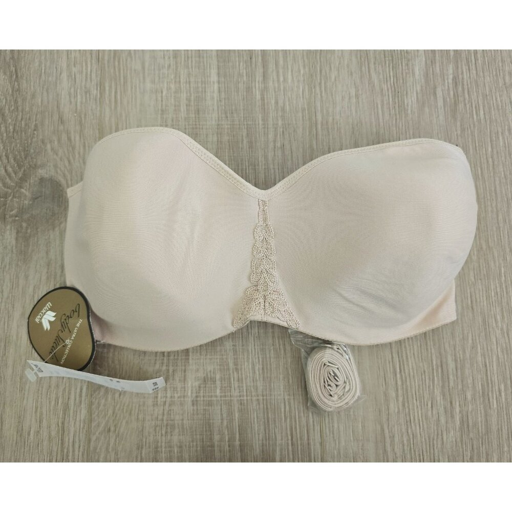 Wacoal 85414 Ultra Body Suede Discontinued Strapless Convertible Beige Bra 34DD